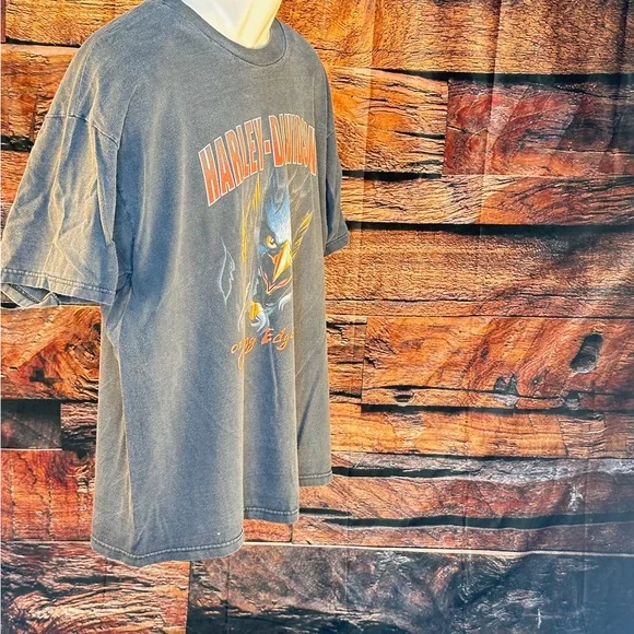 Harley-Davidson Charcoal Tee with Eagle Graphic - Picture 11 of 13
